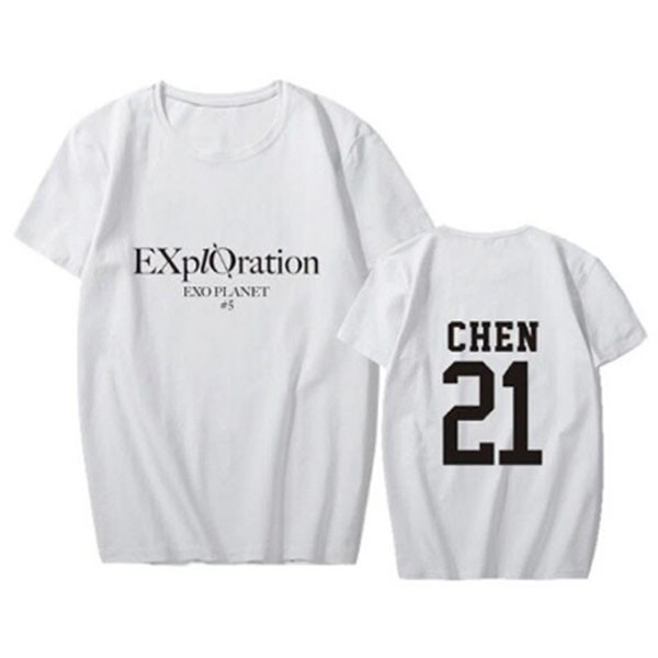 Jual KAOS EXO EXPLORATION 5 LENGAN PENDEK PUTIH Shopee Indonesia