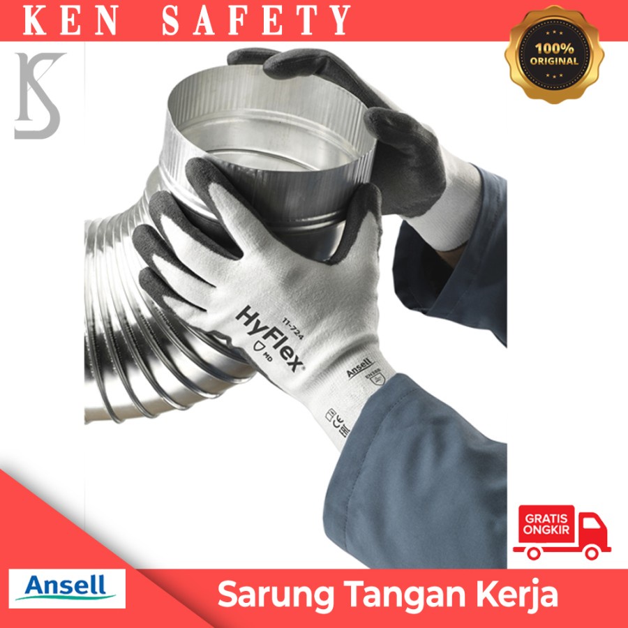 Jual Sarung Tangan Kerja Anti Potong Safety Ansell Hyflex 11 724