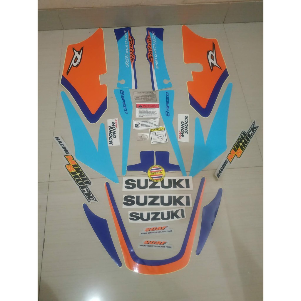 Jual Striping List Body Set Stiker Body Satria 120 R Lumba 2 Tak