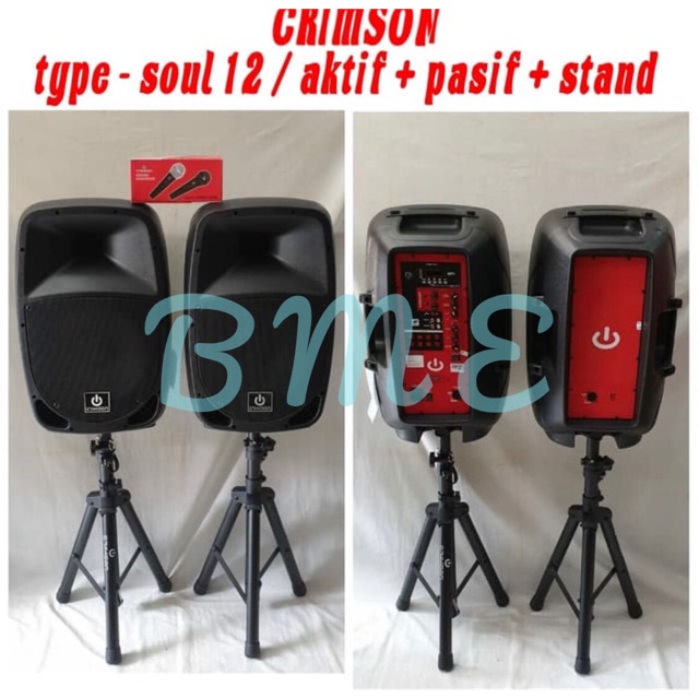 Jual SPEAKER AKTIF CRIMSON 12IN ACTIVE 2BH SPEAKER STAND SPEAKER