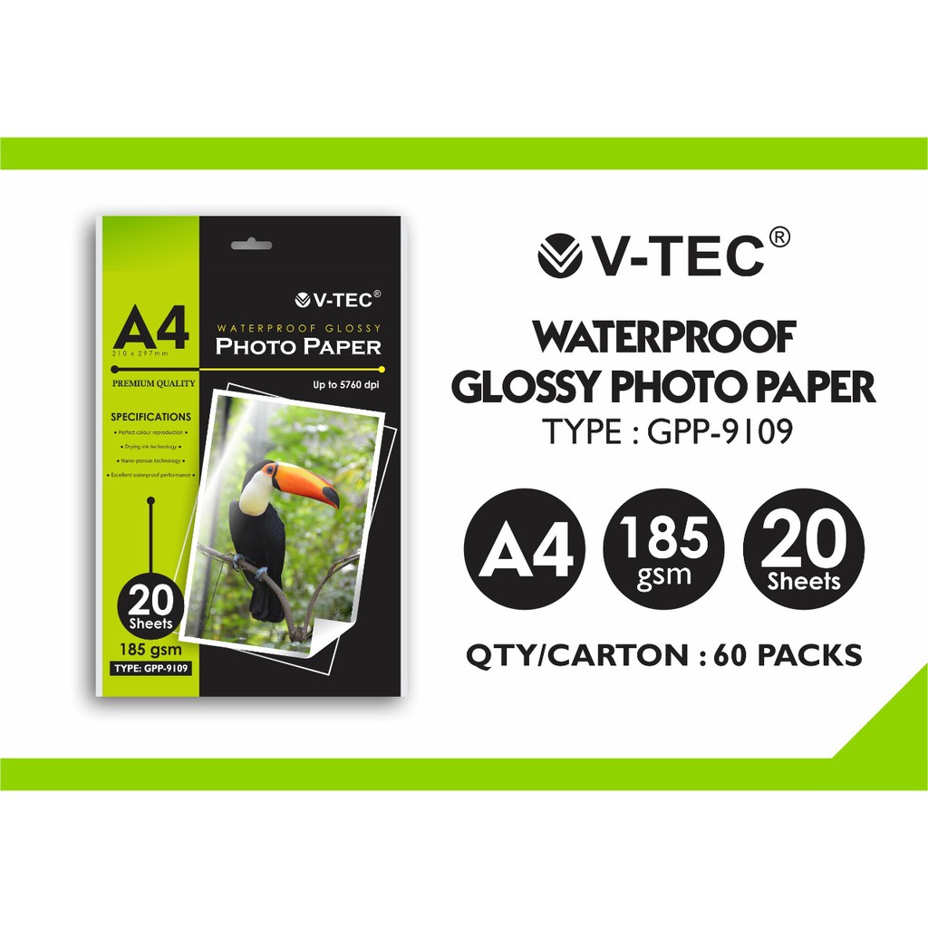 Jual Kertas Foto Photo Paper Glossy V Tec A Gsm Shopee Indonesia