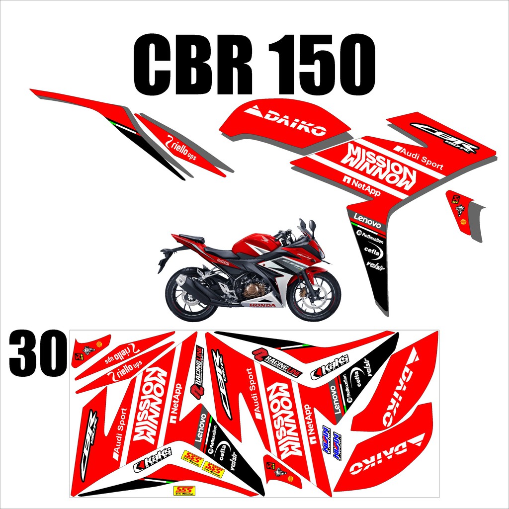 Jual Sticker Stiker Striping Lis Variasi Cbr R Facelift Keren Gaul