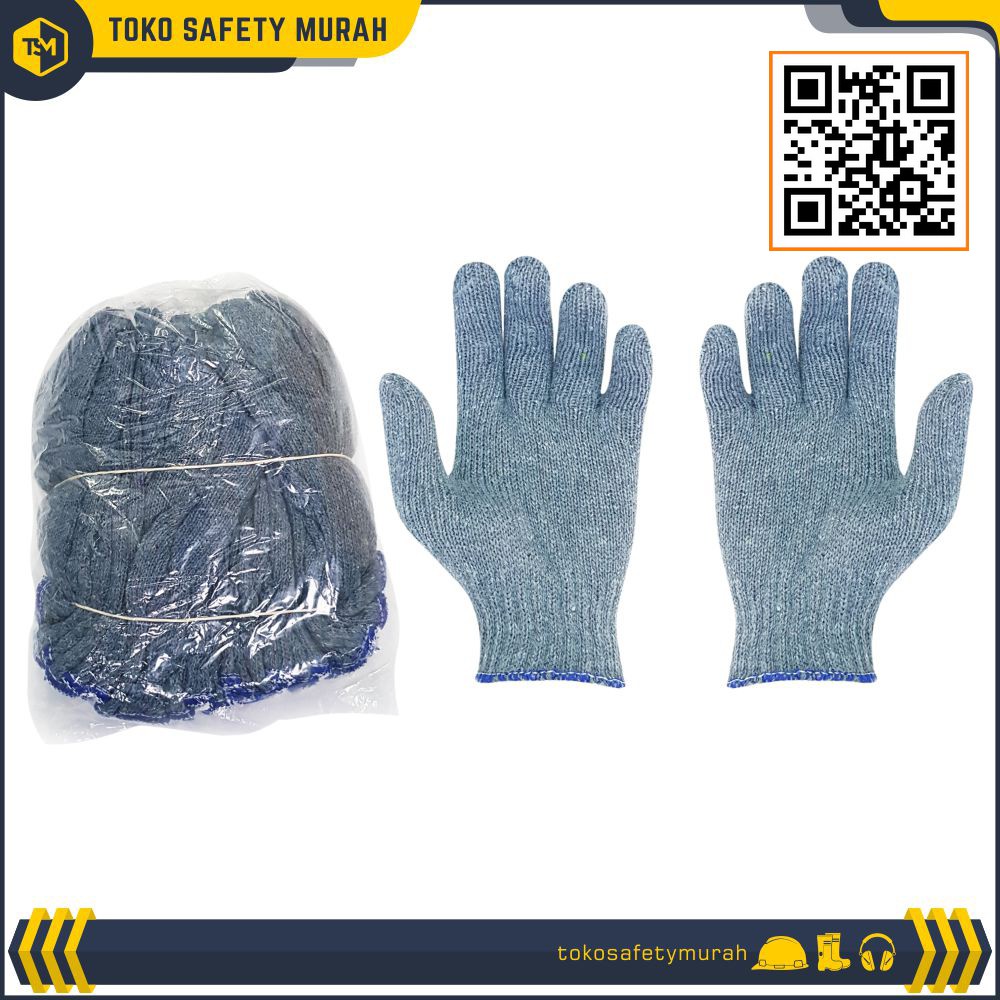 Jual Sarung Tangan Abu Grey Nippon Benang Safety Working Glove B