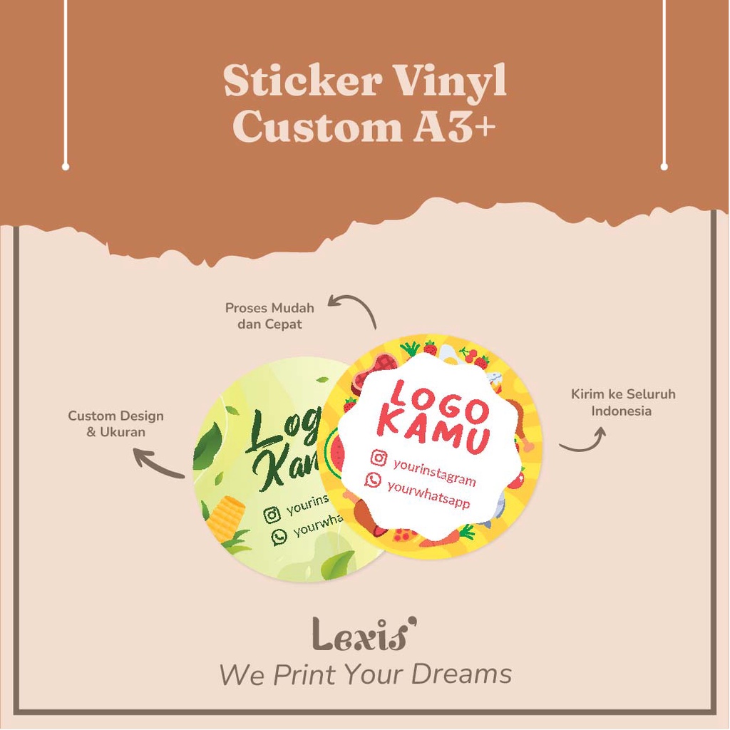 Jual Cetak Stiker Custom ANTI AIR Sticker Segel Label Makanan Botol