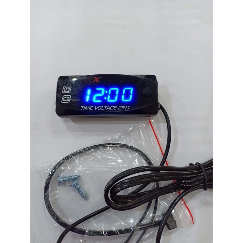 Jual Voltmeter Motor Dan Jam Digital In Voltmeter Amper Aki Jam