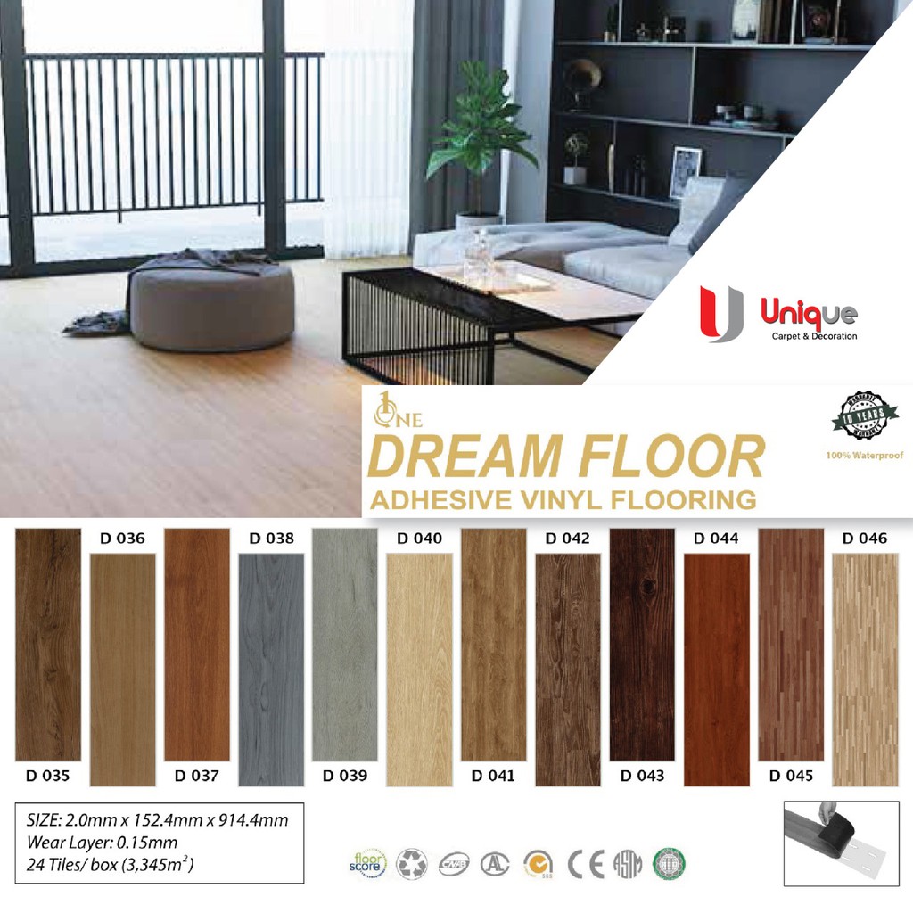 Jual Vinyl Plank Motif Kayu Tebal 2mm One Dream Lantai Vinyl Lembaran