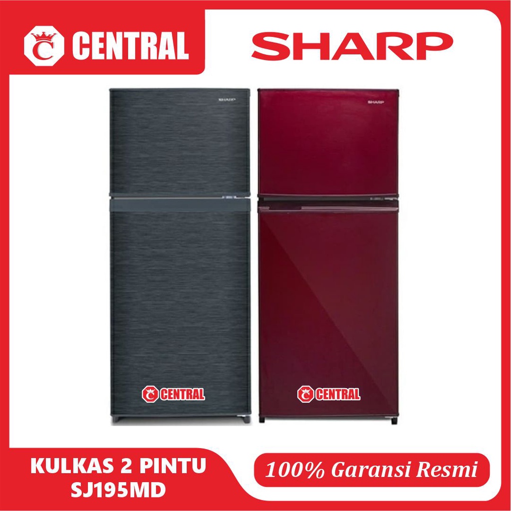 Jual KULKAS SHARP 2 PINTU SJ 195MD GARANSI RESMI Shopee Indonesia