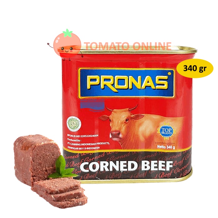 Jual Pronas Kornet Daging Sapi Beef Kaleng 340 Gram Gr 340gr Halal