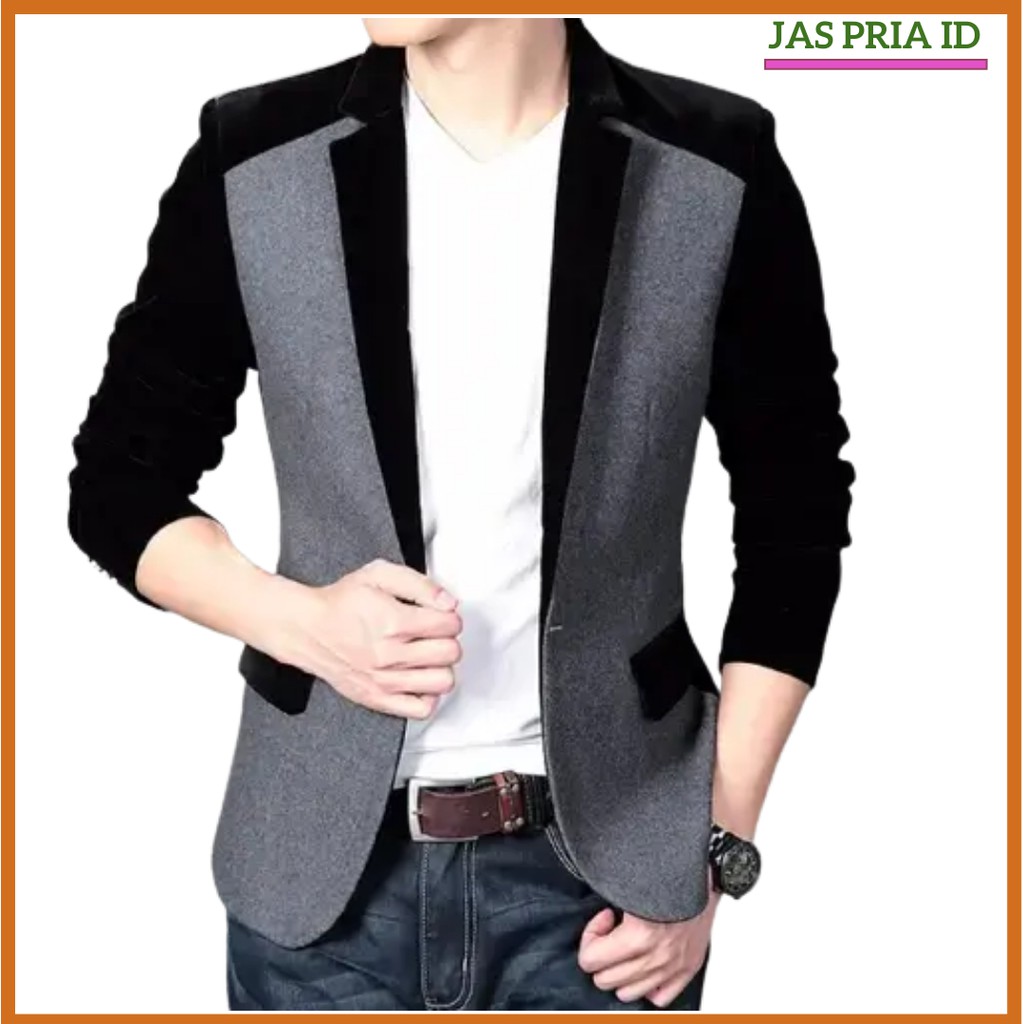 Jual Jas Blazer Pria Formal Kancing Satu Shopee Indonesia