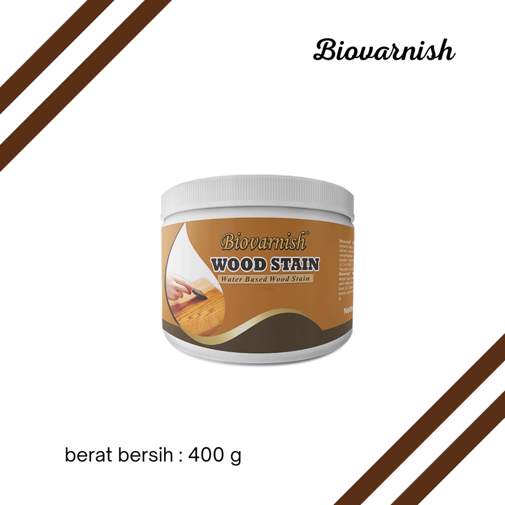 Jual Cat Kayu Biovarnish Wood Stain Water Based 400g 1kg Shopee