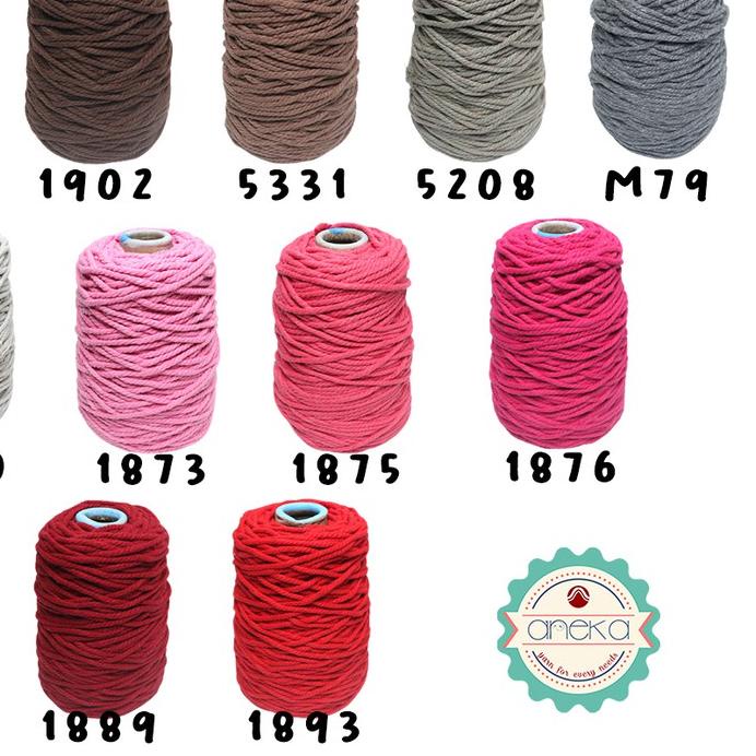 Jual Katalog Benang Tali Katun Tali Macrame Makrame Warna Warni