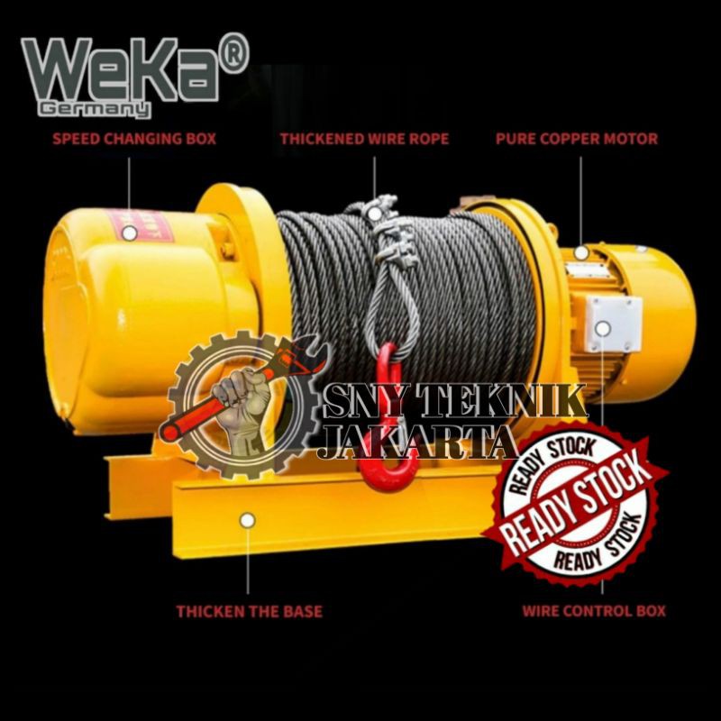 Jual Original Electric Winch Ton X Meter Weka Volt Shopee