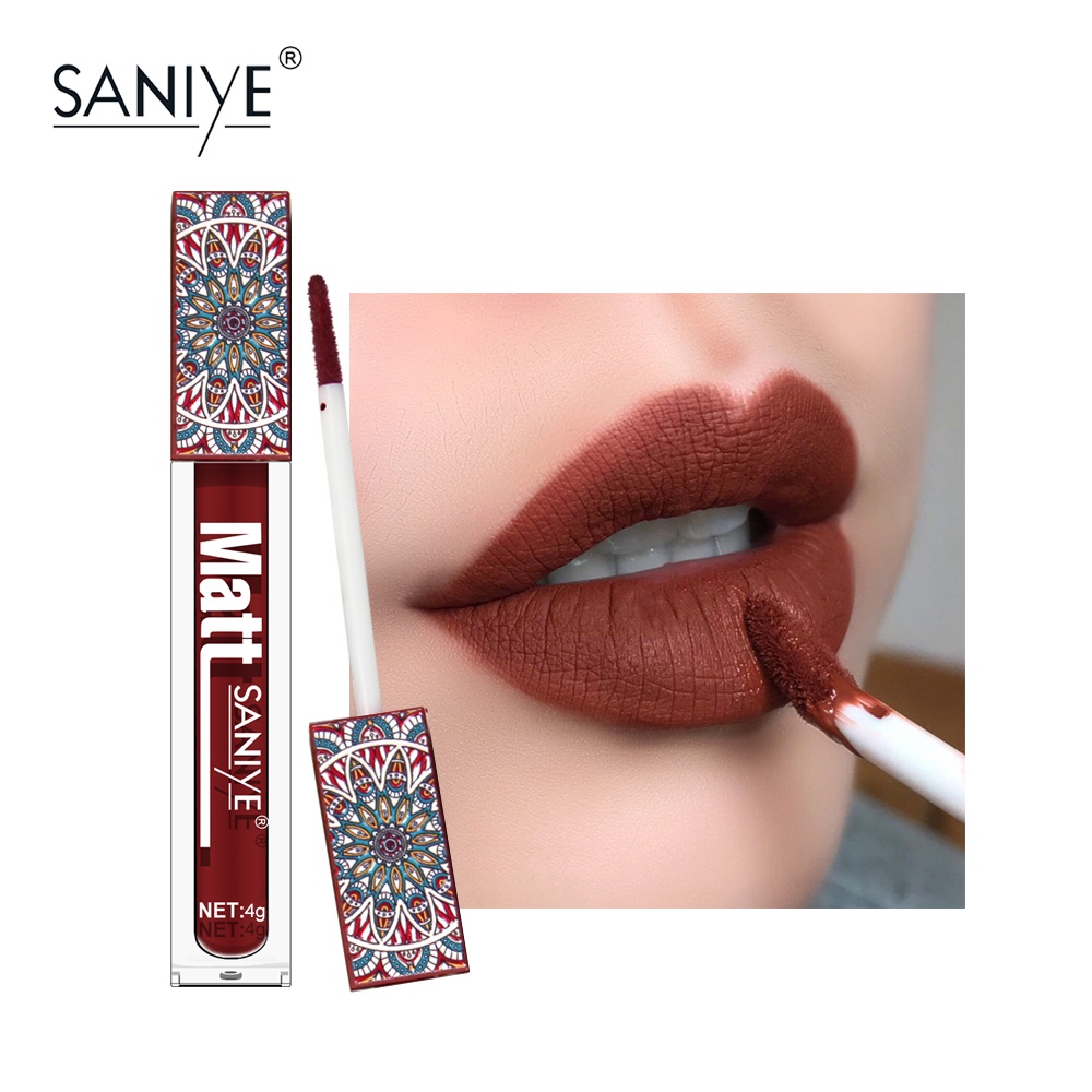 Jual SANIYE Matte Lipstik High Pigmented Transferproof Lipcream Tahan