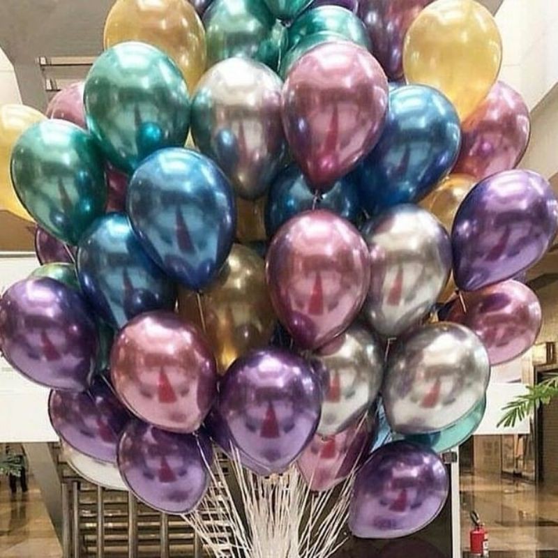 Jual Balon Latex Chrome 12inch Per Pcs Shopee Indonesia