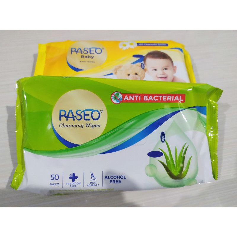 Jual Paseo Tisu Basah 50 Sheet Antibacterial Chamomile Extract