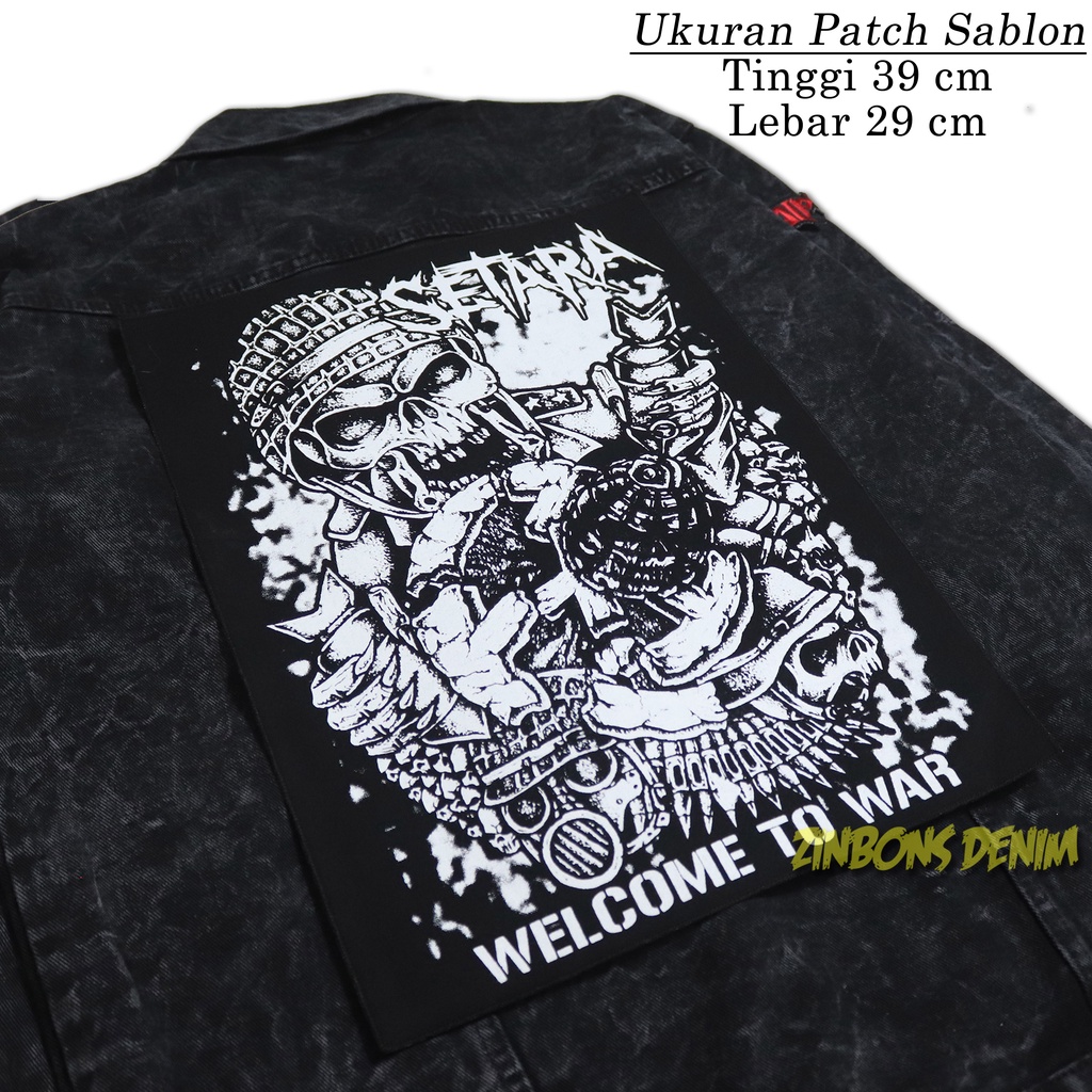 Jual Backpatch Sablon Ukuran Besar Patch Punggung Jahit Musik Punk