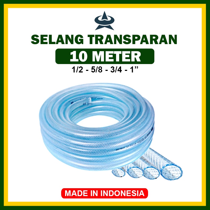 Jual Gemuk Selang Air Bening Serat Benang Pvc Transparan Serat Ukuran