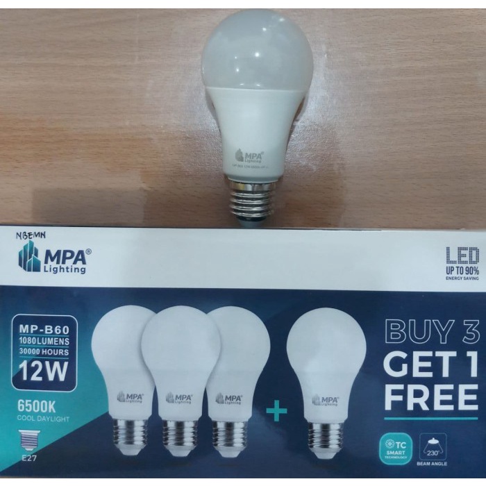 Jual Lampu Led Bohlam Mpa Lighting Watt Putih Buy Get Free