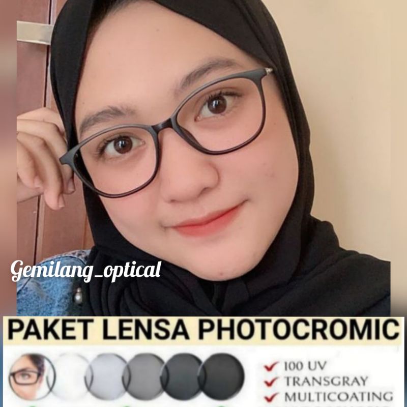 Jual Kacamata Muka Kecil Paket Frame Lensa Lensa Photocromik Anti