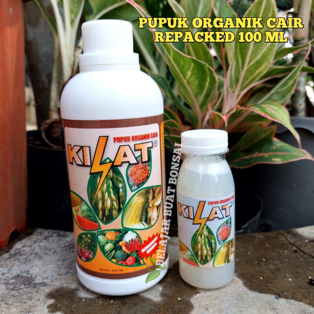 Jual Pupuk Organik Cair Kilat Kemasan Repack 100ml Hormon Tanaman