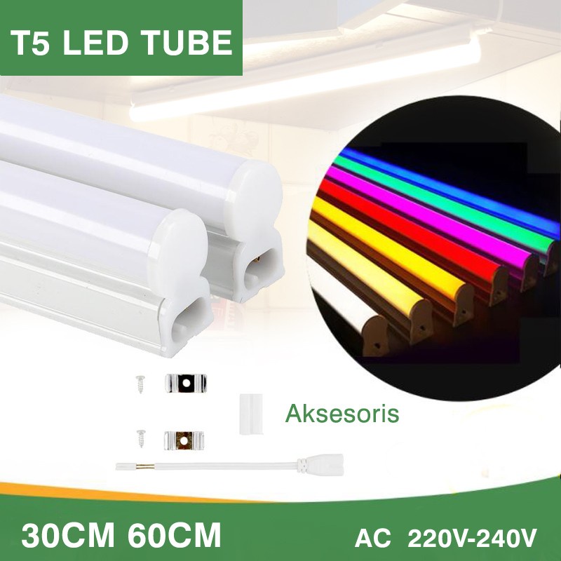 Jual Lampu TL Neon T5 LED 5 9 15 19W Tube Warna Warni Lampu Neon Led