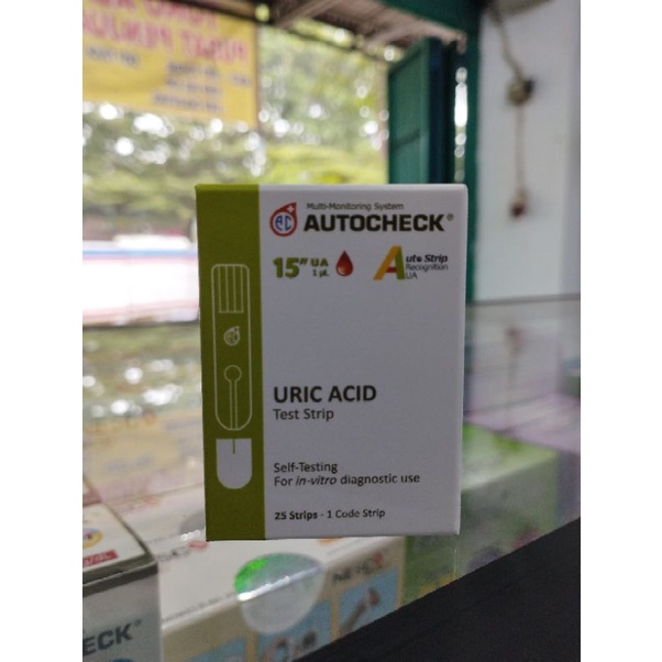 Jual Strip Asam Urat AUTOCHECK Uric Acid Exp 2024 12 FREE Packing