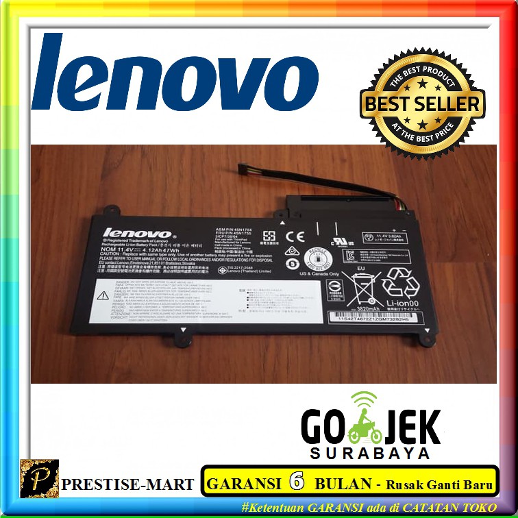 Jual ORIGINAL BATERAI LENOVO Thinkpad E350 E355 E450 E455 45N1758