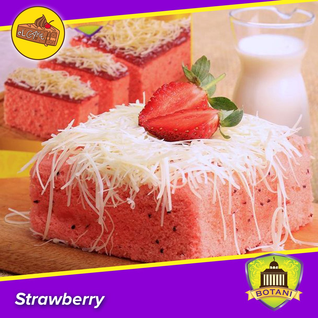 Jual Kue Bolu Ketan Hitam Cake Strawberry Lapis Talas Botani By