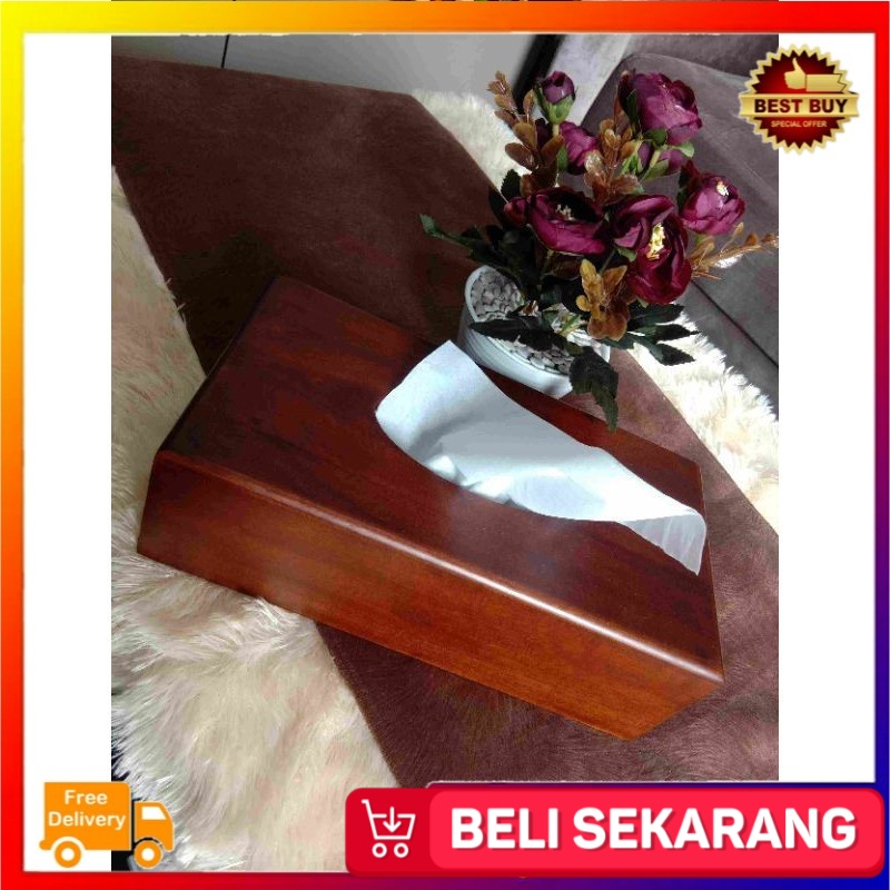 Jual GRATIS ONGKIR KOTAK TISU TEMPAT TISU KAYU BOX TISSUE KOTAK