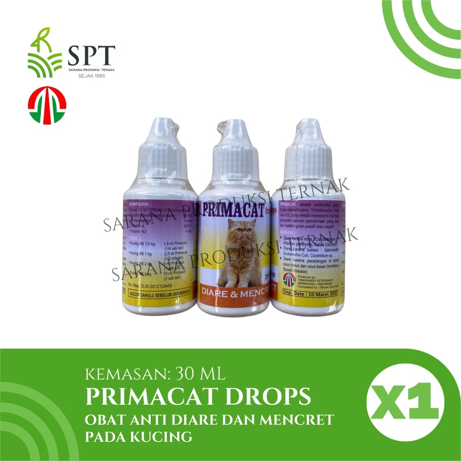 Jual PRIMACAT DROPS 30 ML OBAT DIARE DAN MENCRET PADA KUCING Shopee