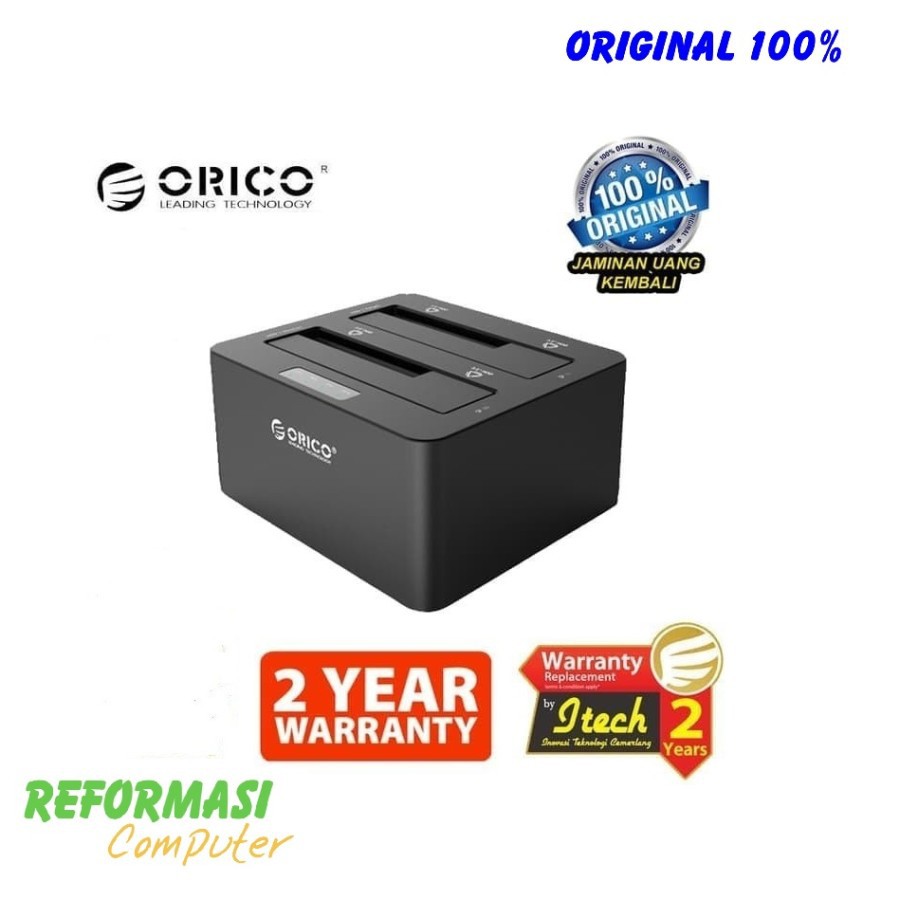 Jual PROMO ORICO 6629US3 C Dual Bay External HDD Docking Station