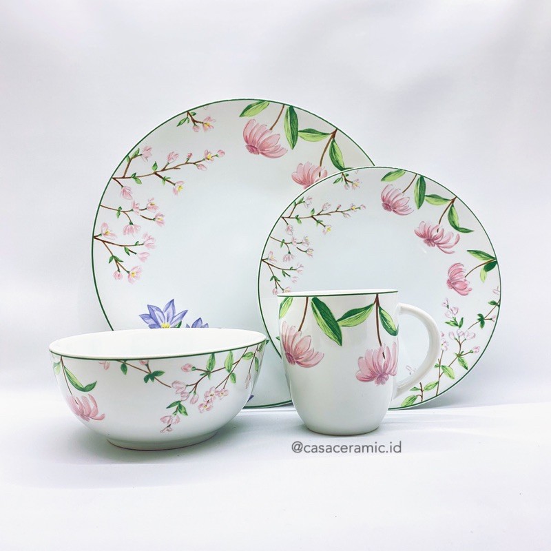 Jual Dinner Set Keramik Piring Keramik Set Lotus Shopee Indonesia