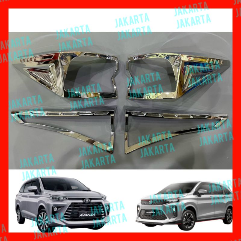 Jual Garnish Lampu Belakang Avanza Xenia 2021 2022 UP GR Sport Chrome