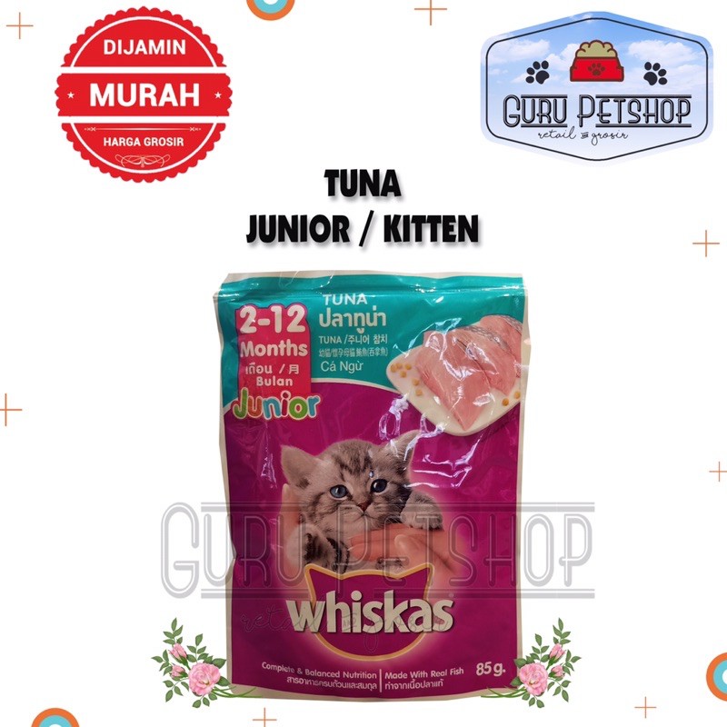 Jual Whiskas Wet Pouch 80gr Whiskas Junior Saset Whiskas Tuna Pouch