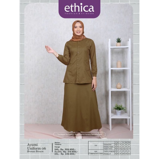 Jual Seragam Kantor Pdh Baru Dress Baju Gamis Wanita Ethica Ayumi