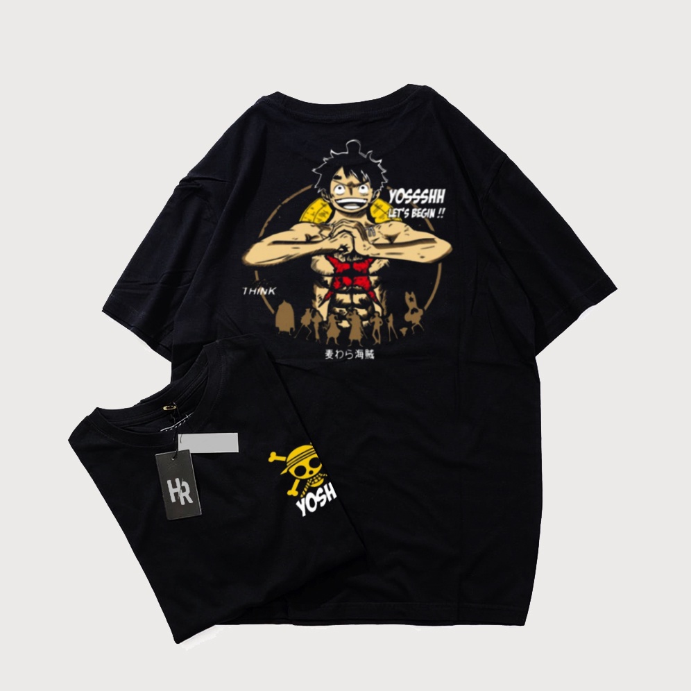 Jual Kaos One Piece Monkey D Luffy Kaos Distro Murah Atasan Pria Wanita