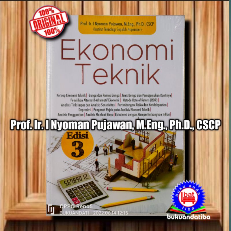 Jual BUKU EKONOMI TEKNIK EDISI 3 Prof Ir I Nyoman Pujawan M Eng H