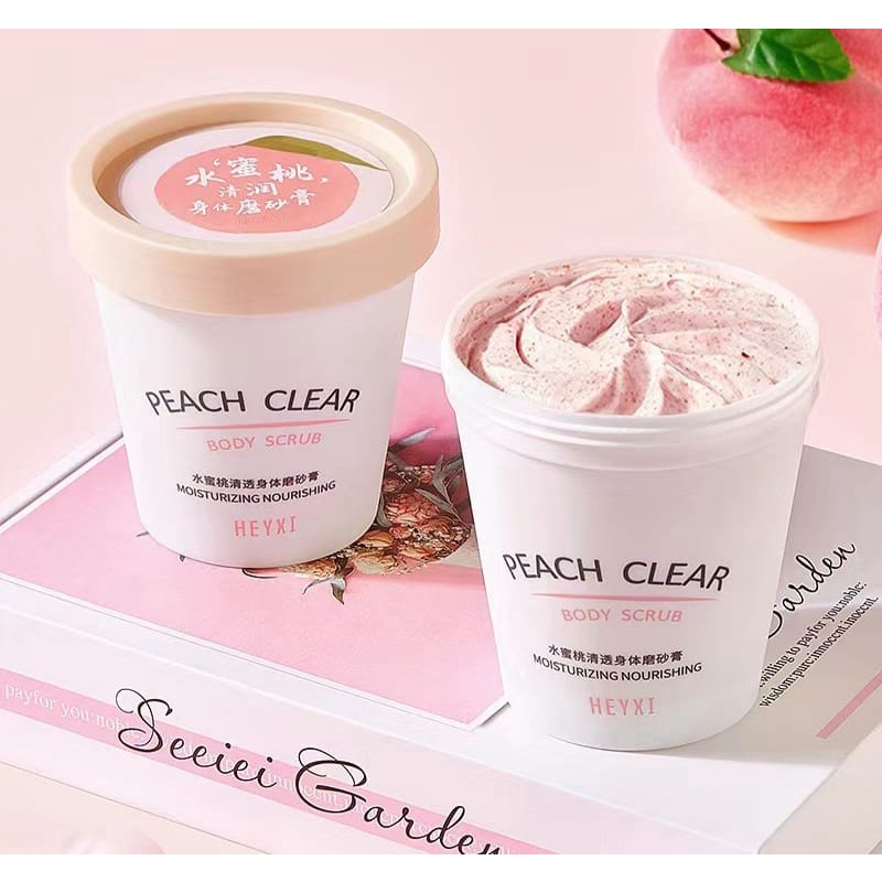 Jual GetWellStuff Peach Body Scrub Niaciamide Shower Scrub Lulur