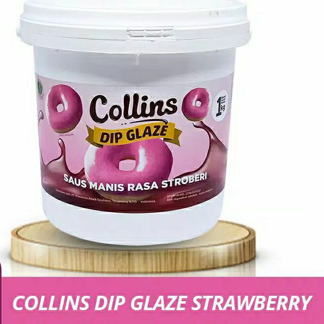 Jual Collins Dip Glaze Strawberry Kg Shopee Indonesia