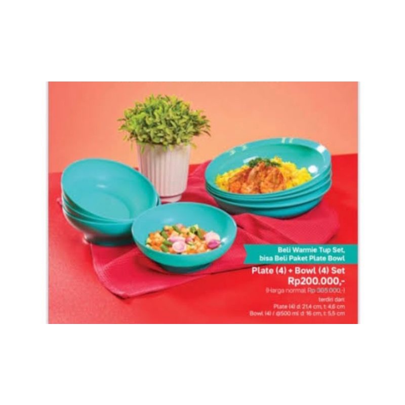 Jual Paket Plate Dan Bowl Tupperware Paket Piring Dan Mangkuk