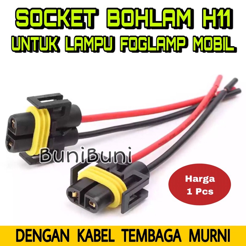 Jual Socket H Soket Lampu Foglamp Kabut Mobil Tipe Bohlam H H