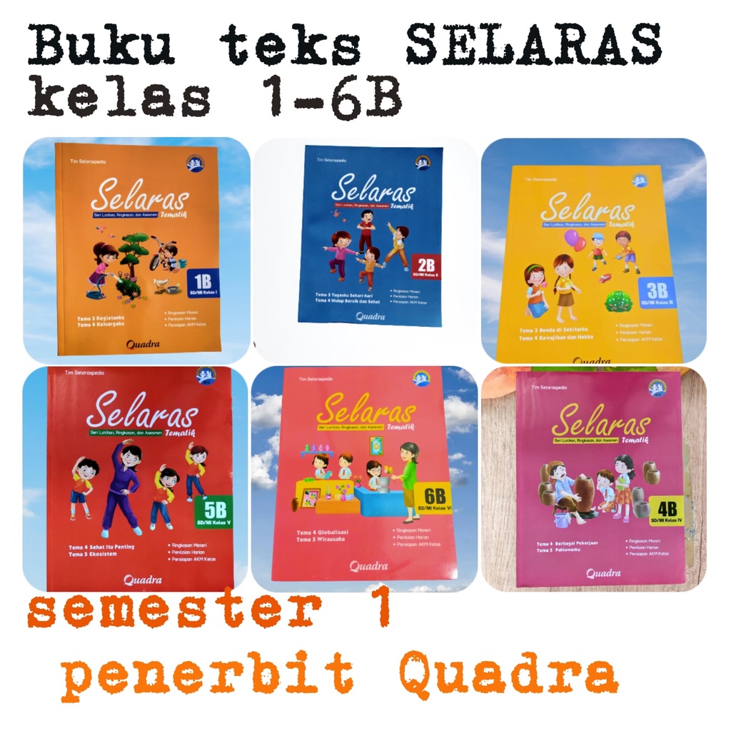 Jual Ori Harga Satuan Buku Teks Selaras Tematik Untuk Sd Mi Kelas B