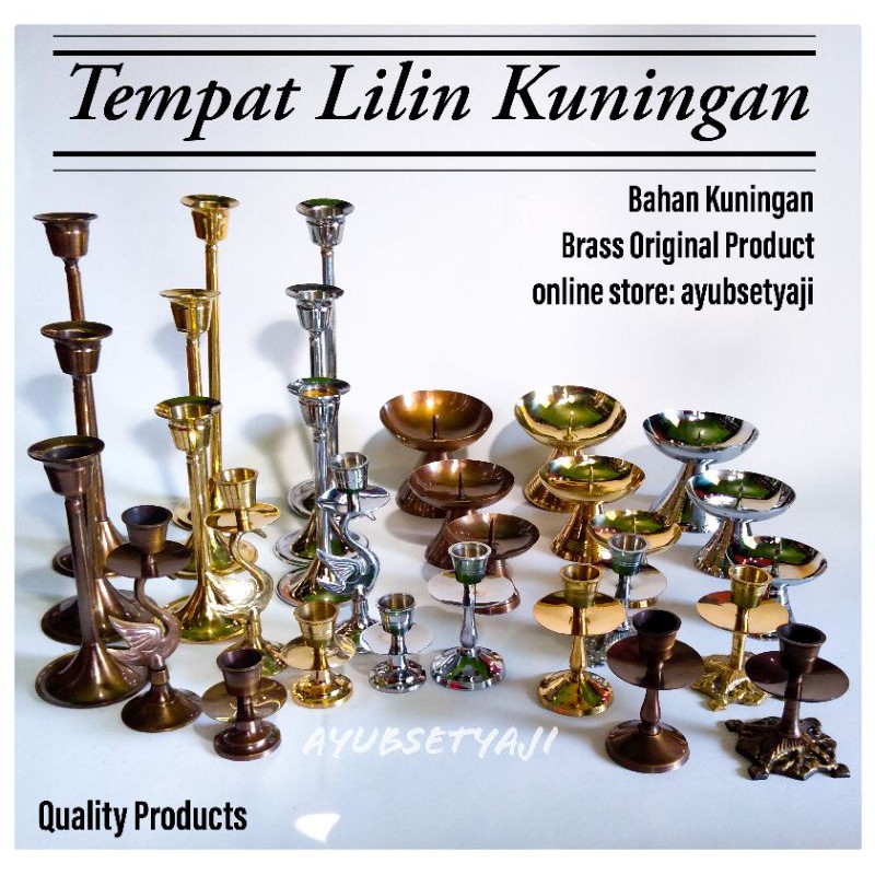 Jual Tempat Lilin Kuningan Candle Holder Antik ALL VARIAN Wadah Lilin