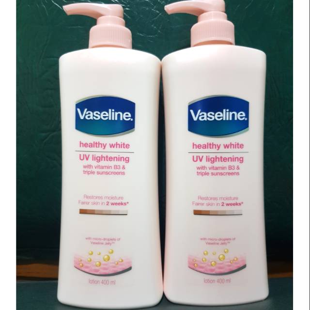 Jual Vaseline Healthy White UV Lightening Body Lotion 400ml Shopee