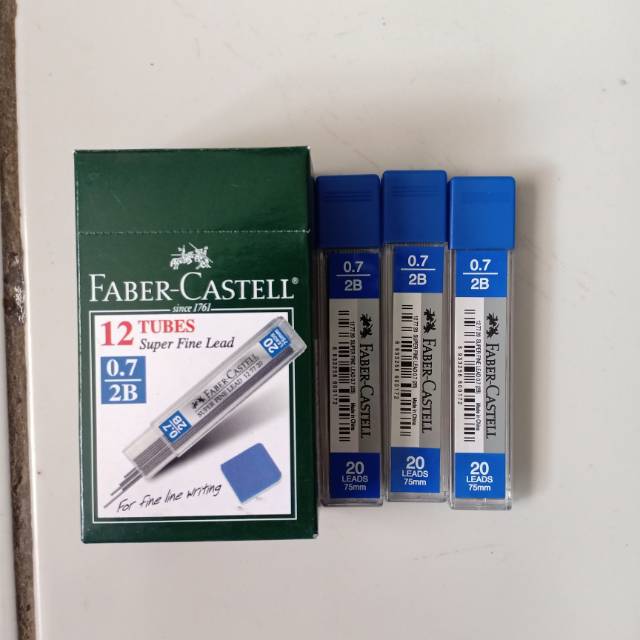 Jual Isi Pensil Mekanik 2B 0 7mm Faber Castell Refill Mechanical