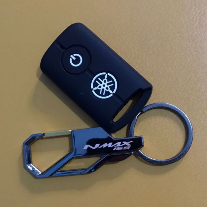 Jual Paket Gantungan Kunci Logo Nmax Cover Silikon Remote Smart Key