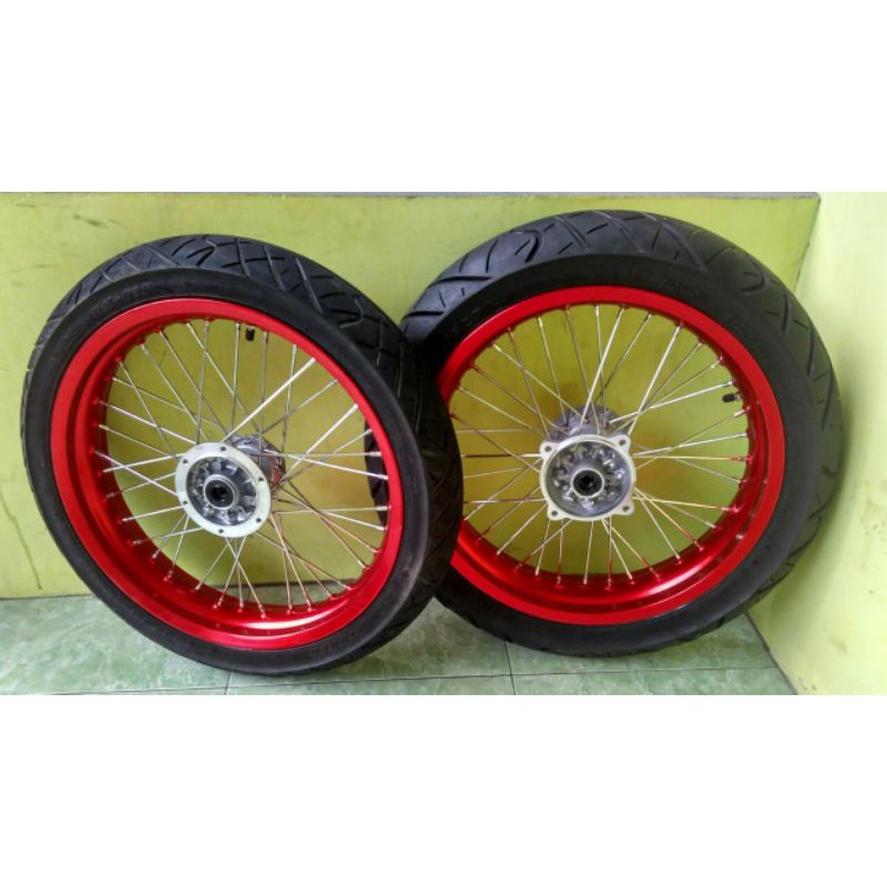 Jual Ban Set Velg Set Roda Set Supermoto Klx Dan Dtracker Merah