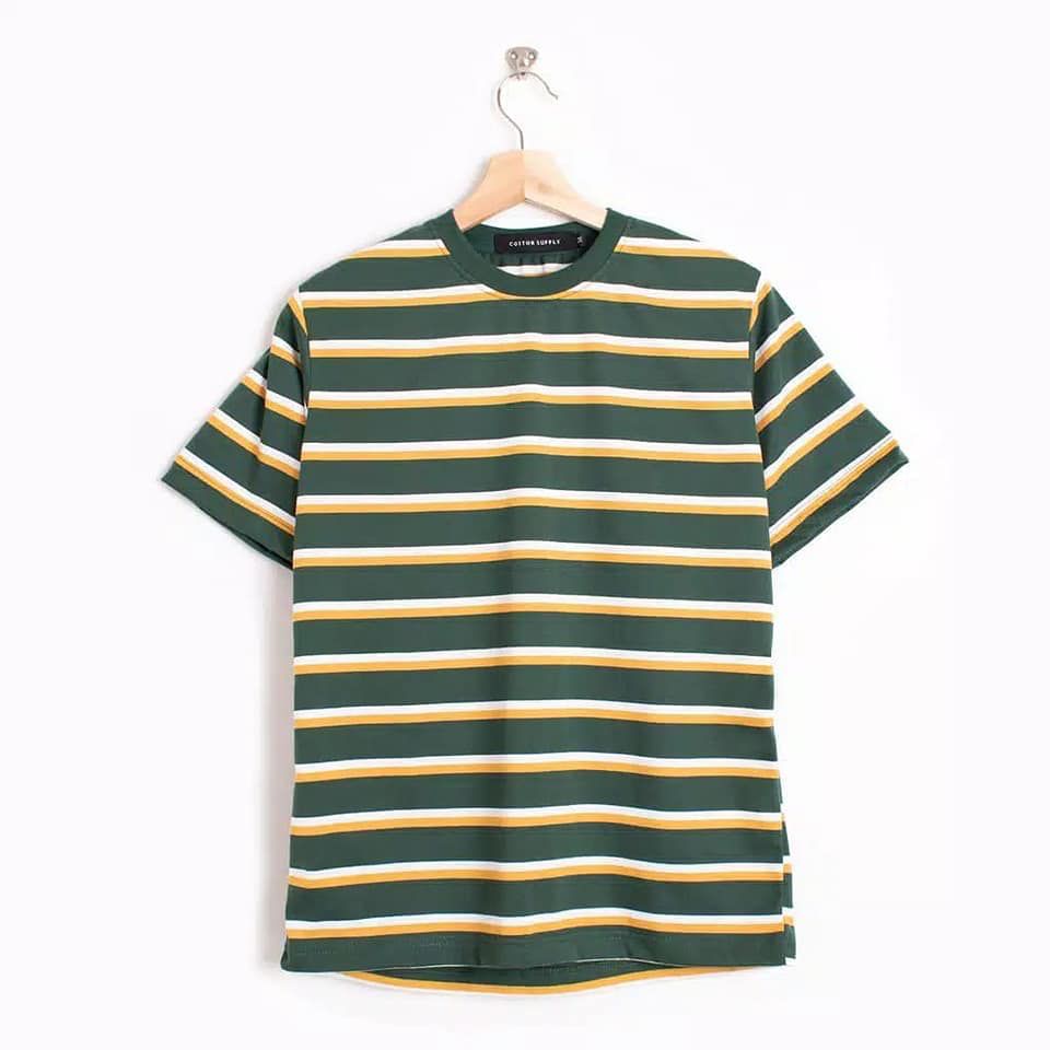 Jual Kaos Stripe Tangan Pendek Bahan Katun S Reaktif Kaos Salur Baju