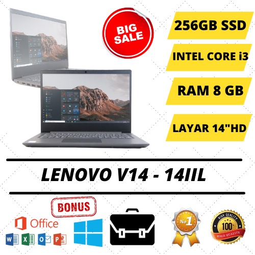 Jual LAPTOP MURAH BARU LENOVO V14 IIL CORE I3 GEN 10 I3 1005G1 RAM