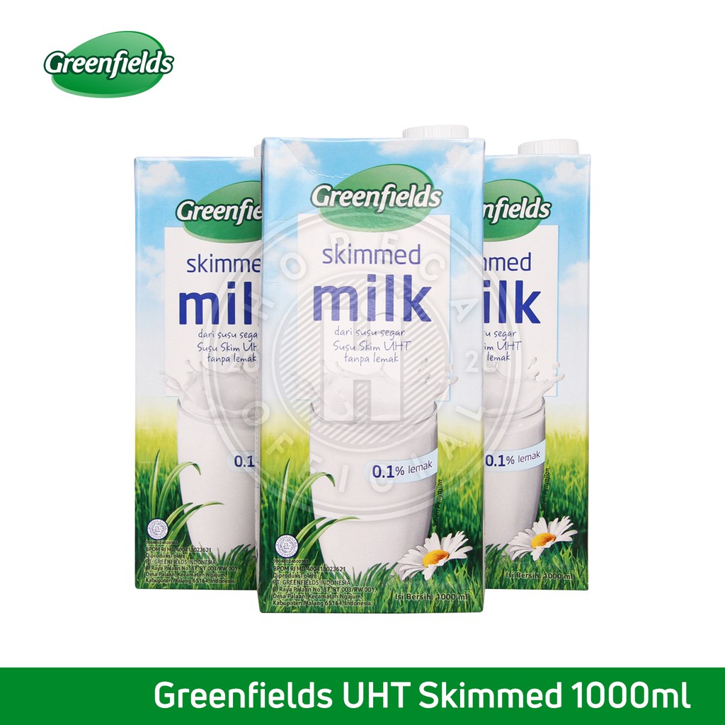 Jual Greenfields Uht Skimmed Milk Ml Susu Cair Uht Skim Kemasan